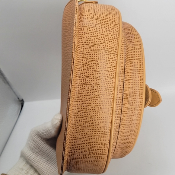 HUNTING WORLD Shoulder Bag Tan Tone Japan Made in Italy "No strap" Excellent - Picture 10 of 14